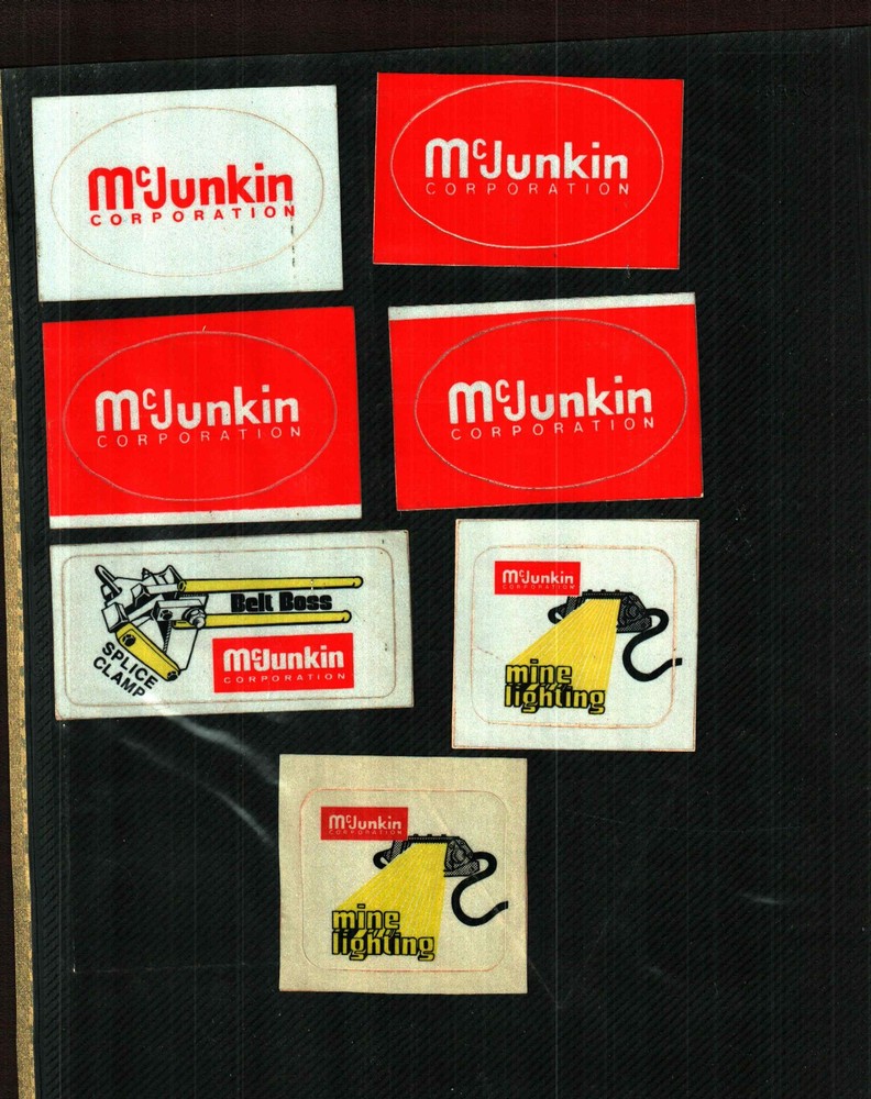 7 DIFFERENT NICE McJUNKIN COAL MINING STICKERS # 311