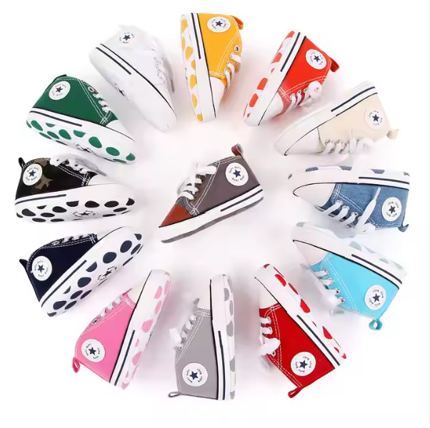 Infant Baby Classic Canvas Shoes Boy Girl Soft Sole Size Fashion Cute