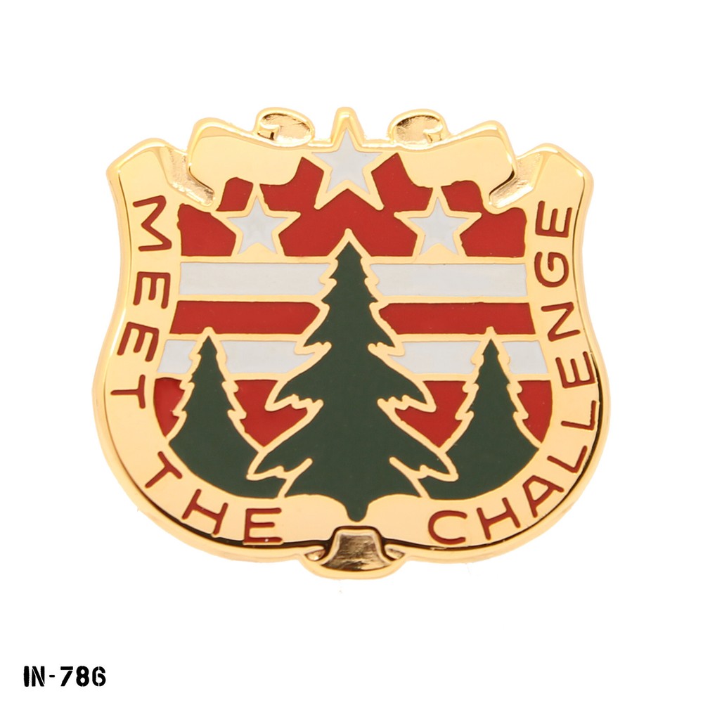 124th Regional Support Command ~ Meet The Challenge ~ Army DUI Crest Pin ~ NEW