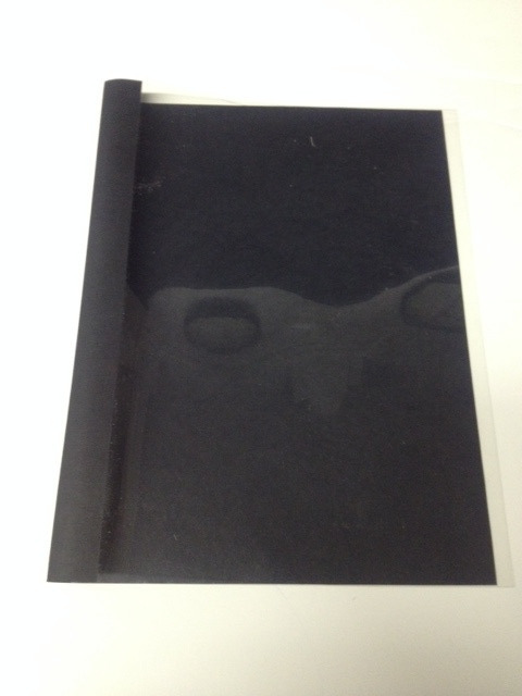 Clear Black Thermal Laminating Binding Covers 10 Count