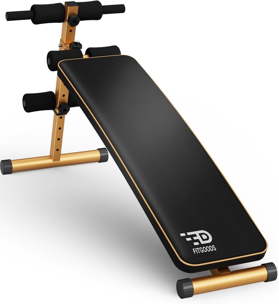 Sit Up Bench, Adjustable Workout Bench for Ab Exercise, Curved Incline/Declin...