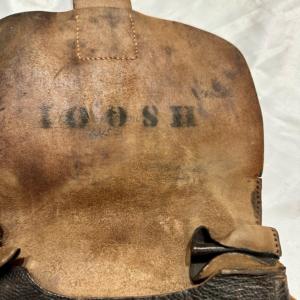 WWII German Officer Leather Map Case Original