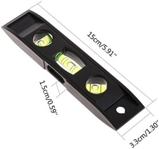 6 Inch Magnetic Torpedo Level with 3 Bubble Vials for Precise Measurements