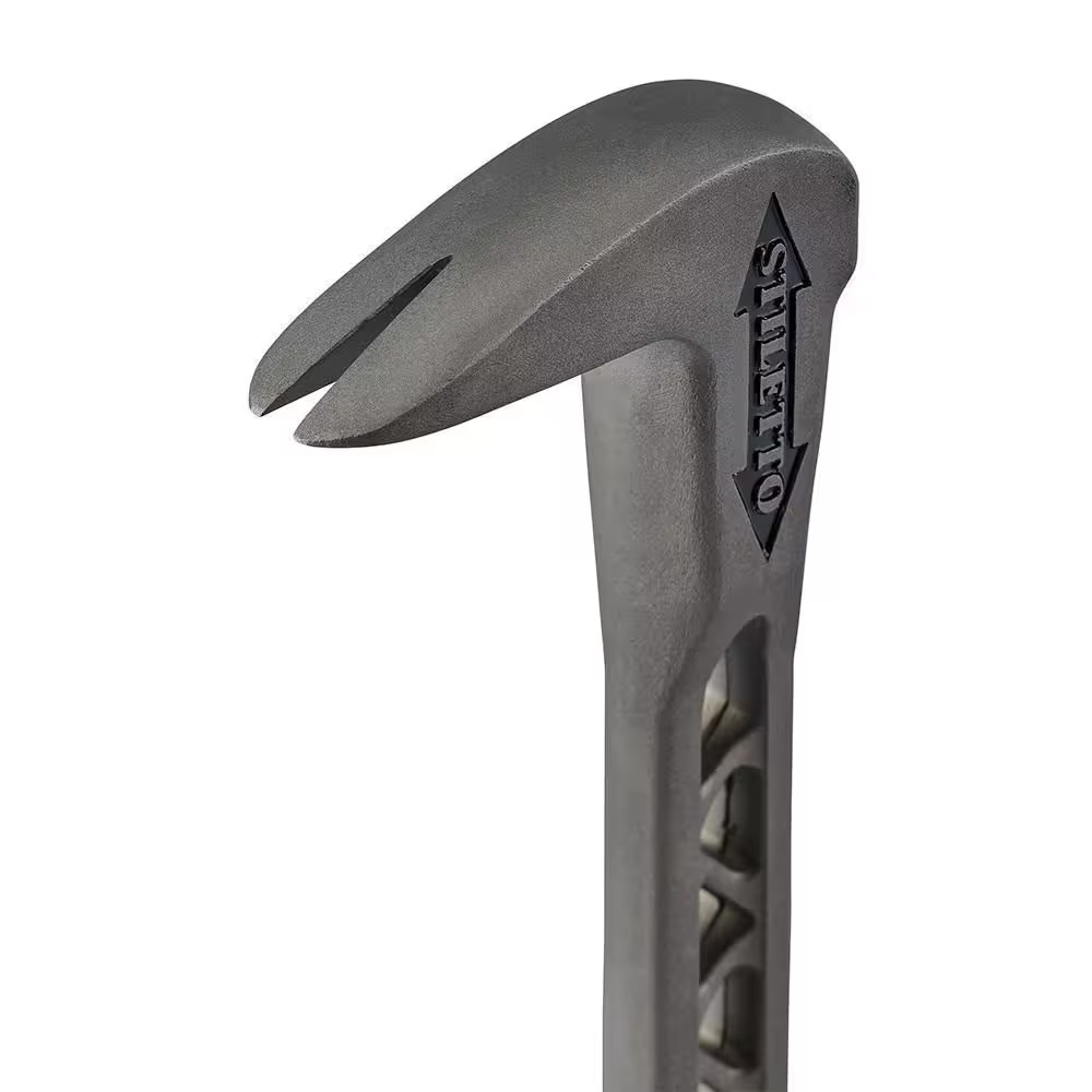 Titanium Trim and Nail Puller with 12 In. Titanium Clawbar Nail Puller with Dimp