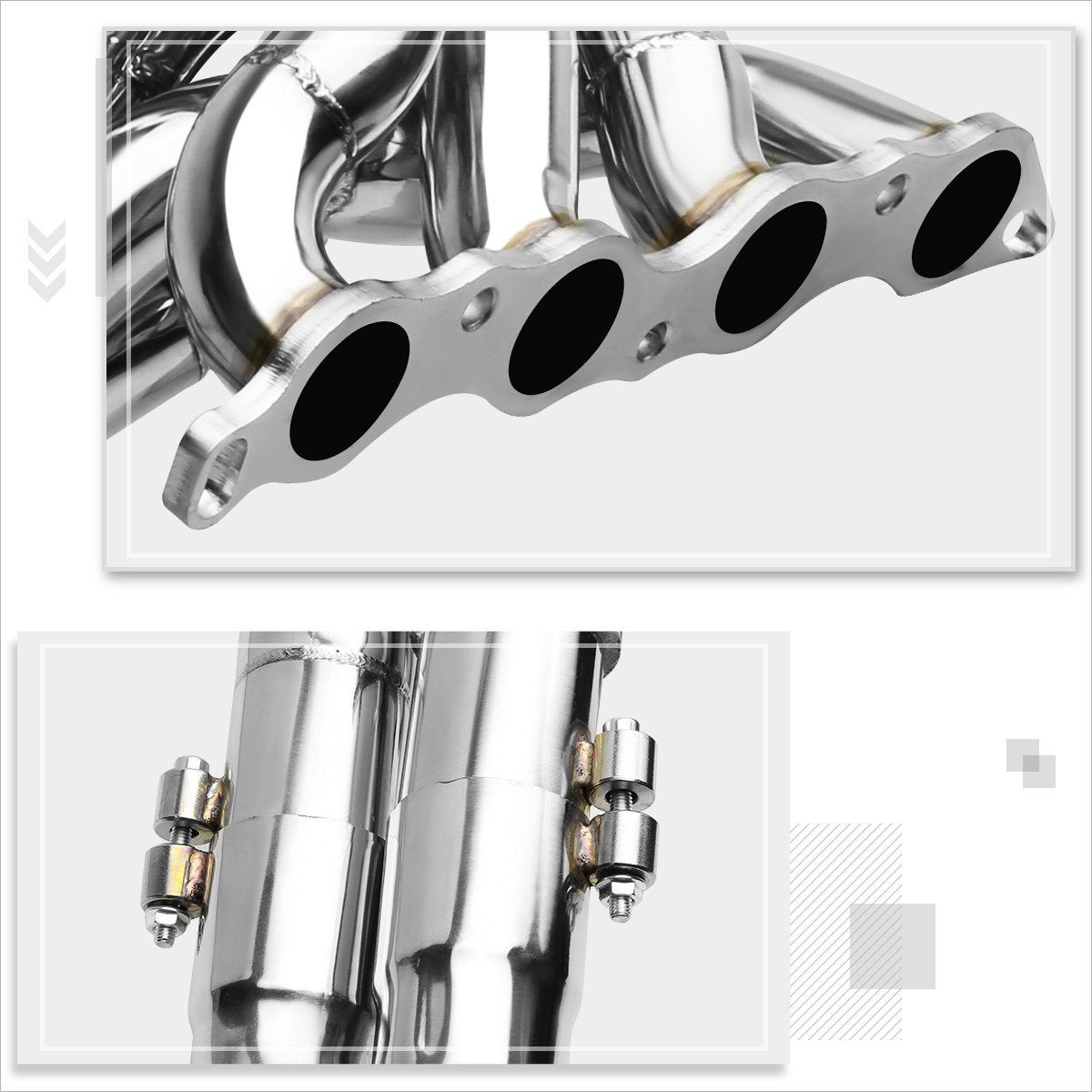 For 85-87 Corolla AE86 1.6L DOHC Stainless Steel Tri-Y Exhaust Header Manifold