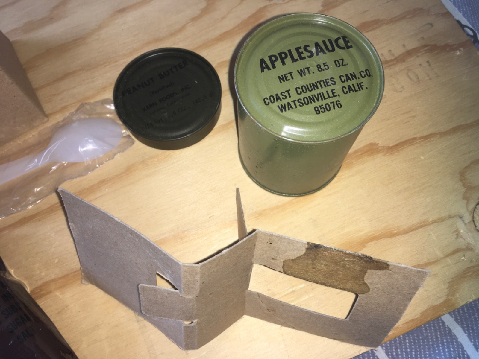 Vtg US MILITARY Meal Combat Individual B-1 Unit C RATION Pork Slices With Juices