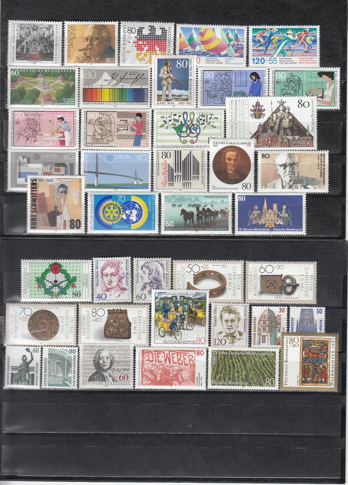 Germany 1986 + 1987 - complete year sets - MNH (b22)