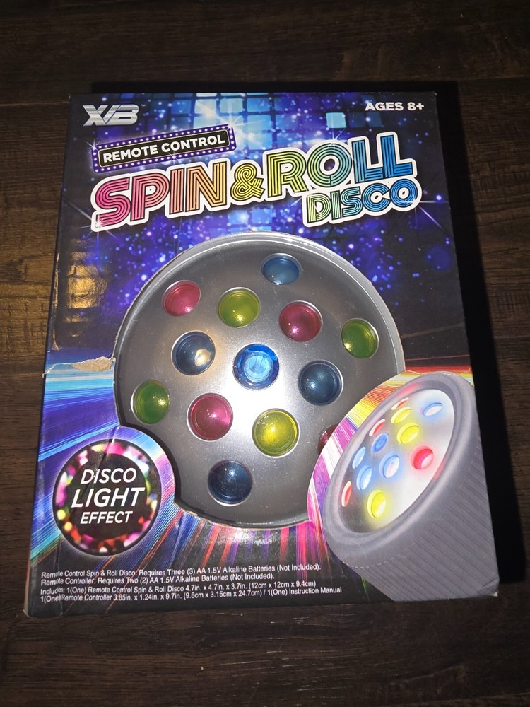 Remote Control Spin and Roll Disco Light Effect Party 360 Rotation Colorful