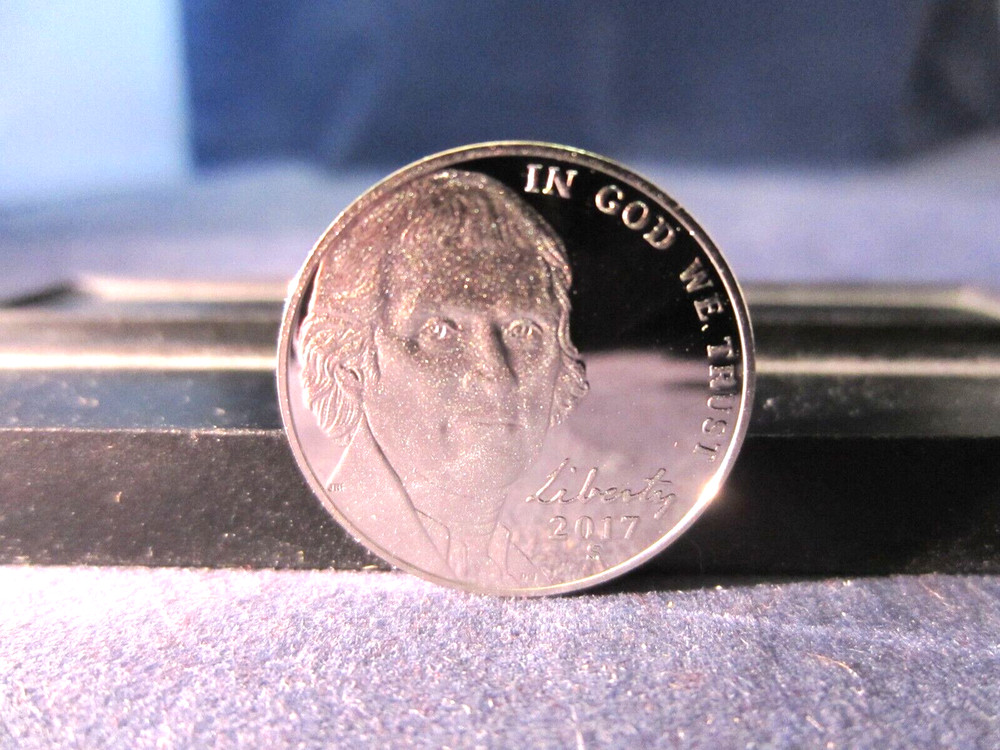 One 2017-S - Jefferson Nickels Deep Cameo Mirror Proof Upper Grading Range