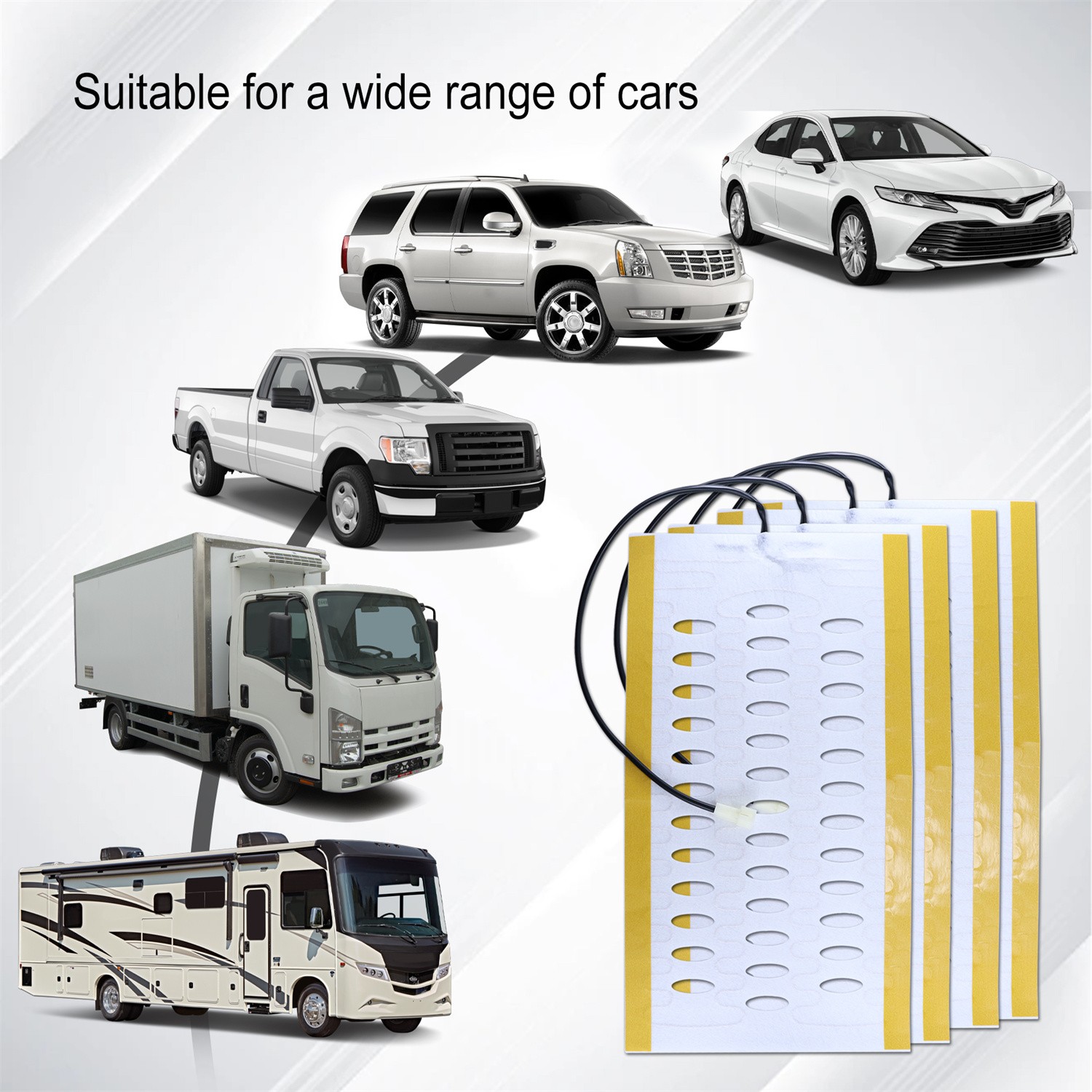 2 Seats Built-In Car Seat Heater Kit Fit 12V Alloy Wire Heating Pads 3 Levels