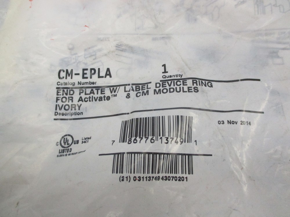WIREMOLD CM-EPLA END PLATE W/LABEL DEVICE RING NSMP
