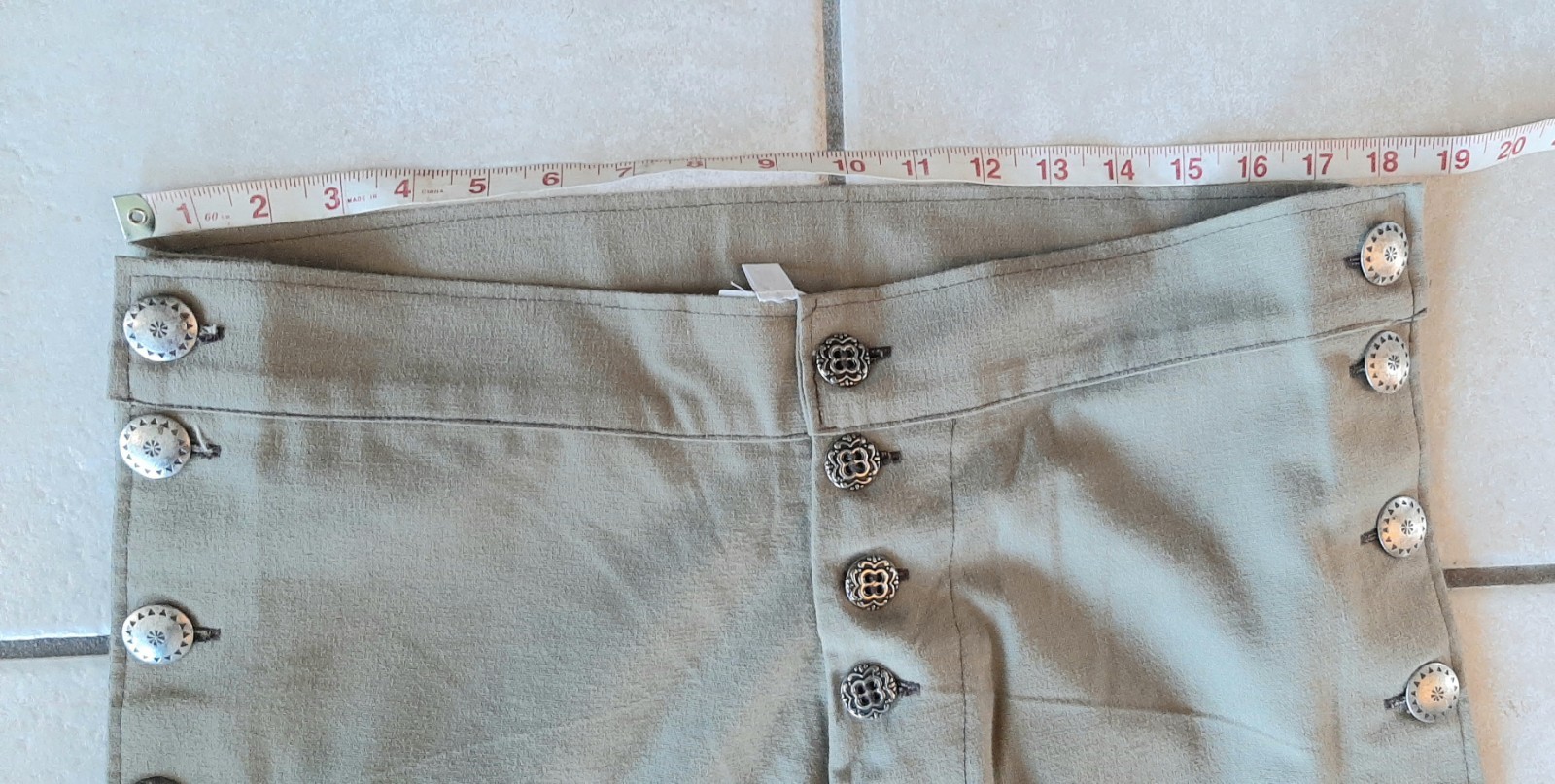 Frontier Classics Reenactment Men’s Pants Civil War Cowboy Conchos Up Sides