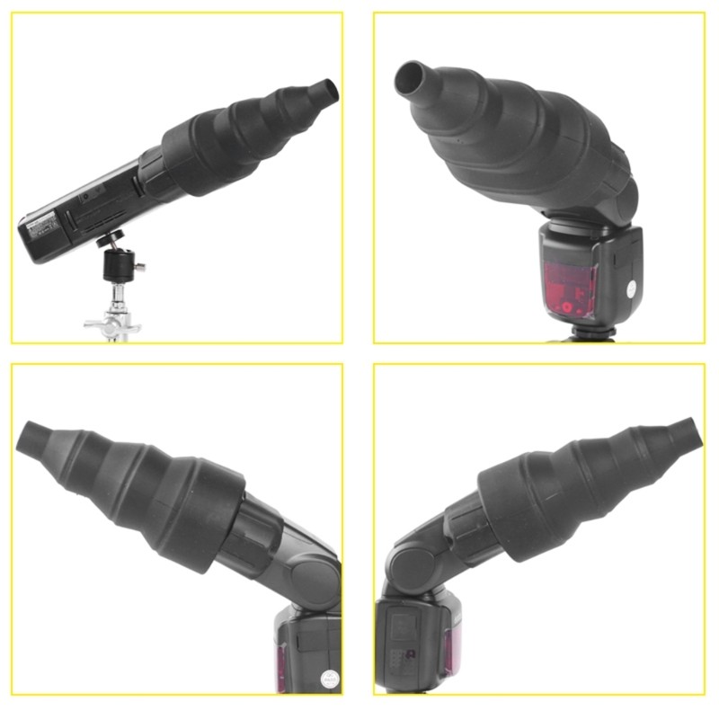 Adjustable Rubber Snoot Soft Diffuser for Better Indoor Outdoor Flash Control