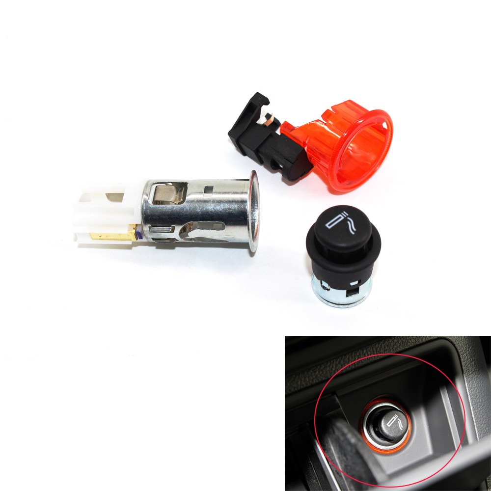 Cigarette Lighter Socket Assembly For VW Jetta Bora Golf Passat Beetle Polo Eos