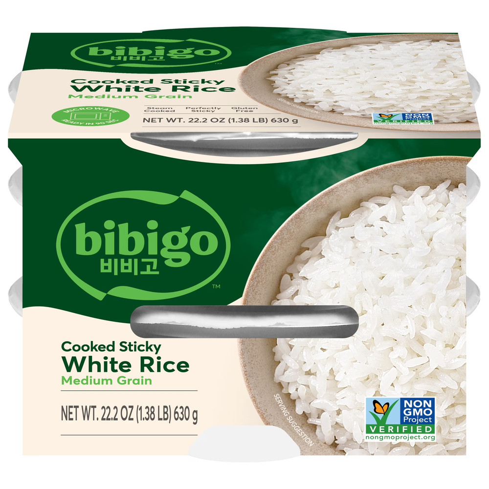 Cooked Sticky White Rice, 22.21 Oz 3 Pack