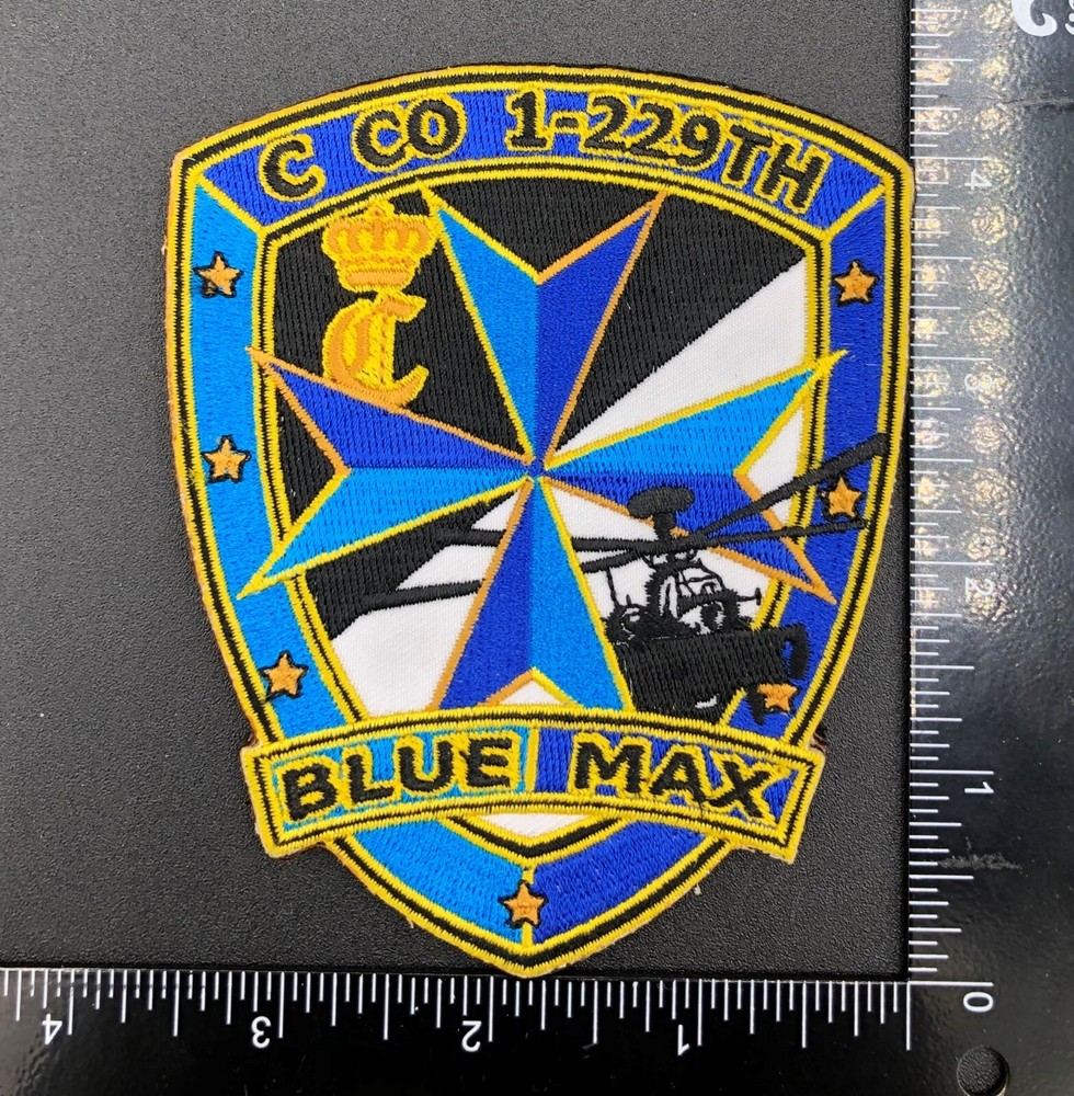 C Co 1-229th Blue Max Apache Army Aviation Patch OEF OIF
