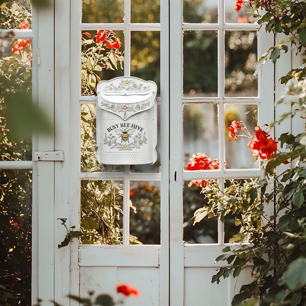 Bee Mailboxes Wall Mount Vintage White Mailboxes for Outside