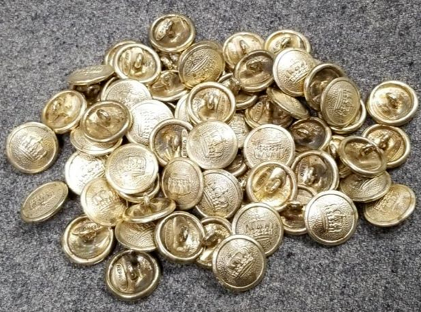 WWI German Button 1910 in Brass, 20MM buttons by the each
