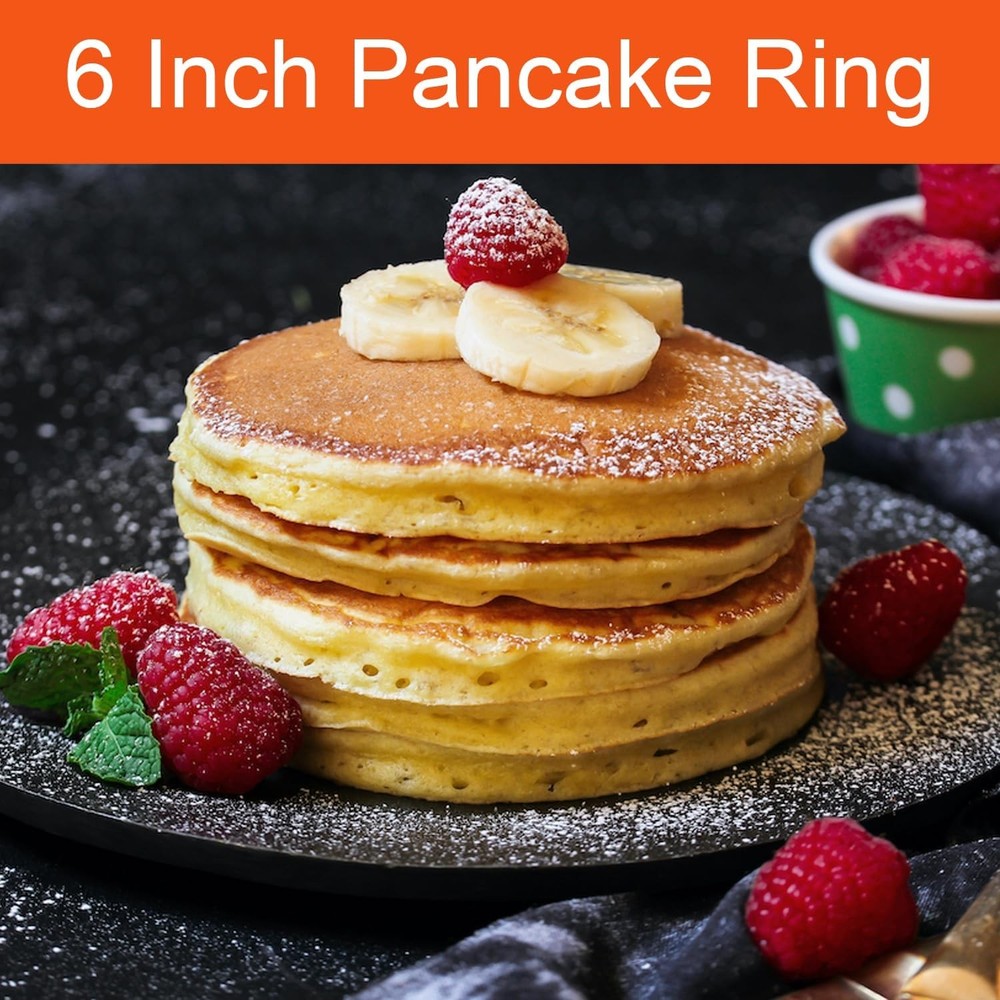 6 Inch Griddle Pancake Ring 2 Pack New