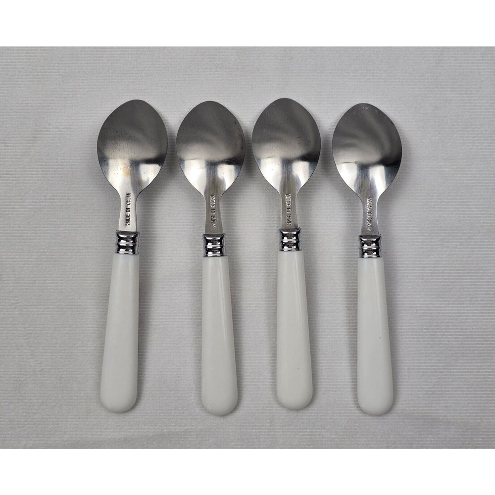 Apple Flatware Set & Holder Farmhouse Fruit Vintage Plastic Handle