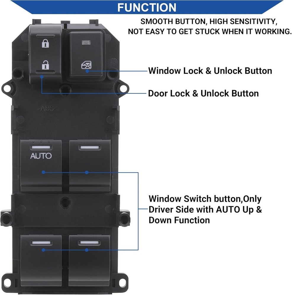 Power Window Switch Control Button, Compatible with Honda Accord 2008-2012,