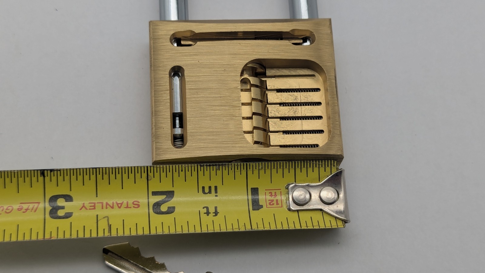 Cutaway Locksmith Padlock Lock Inside View Hardened Practice BRASS NEW DISPLAY
