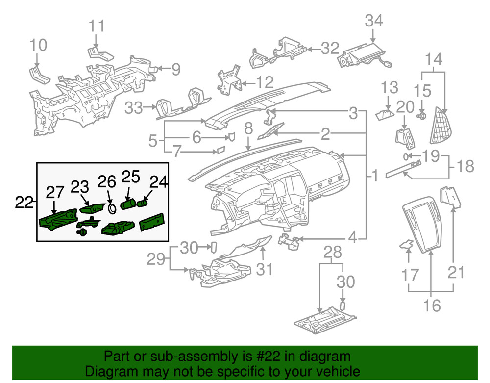 Genuine GM Compartment 25790289