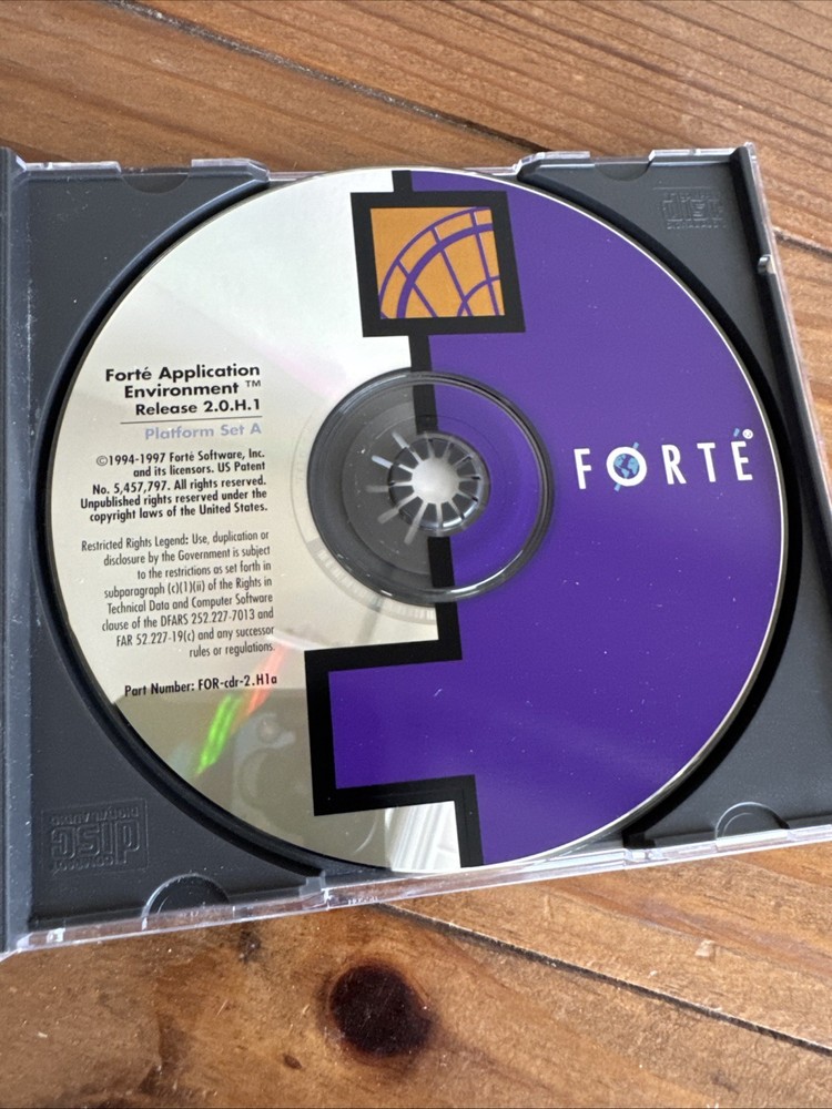 Forté Application Environment Software Inc Cd 1994 1995 Apple Faircom Objectivit