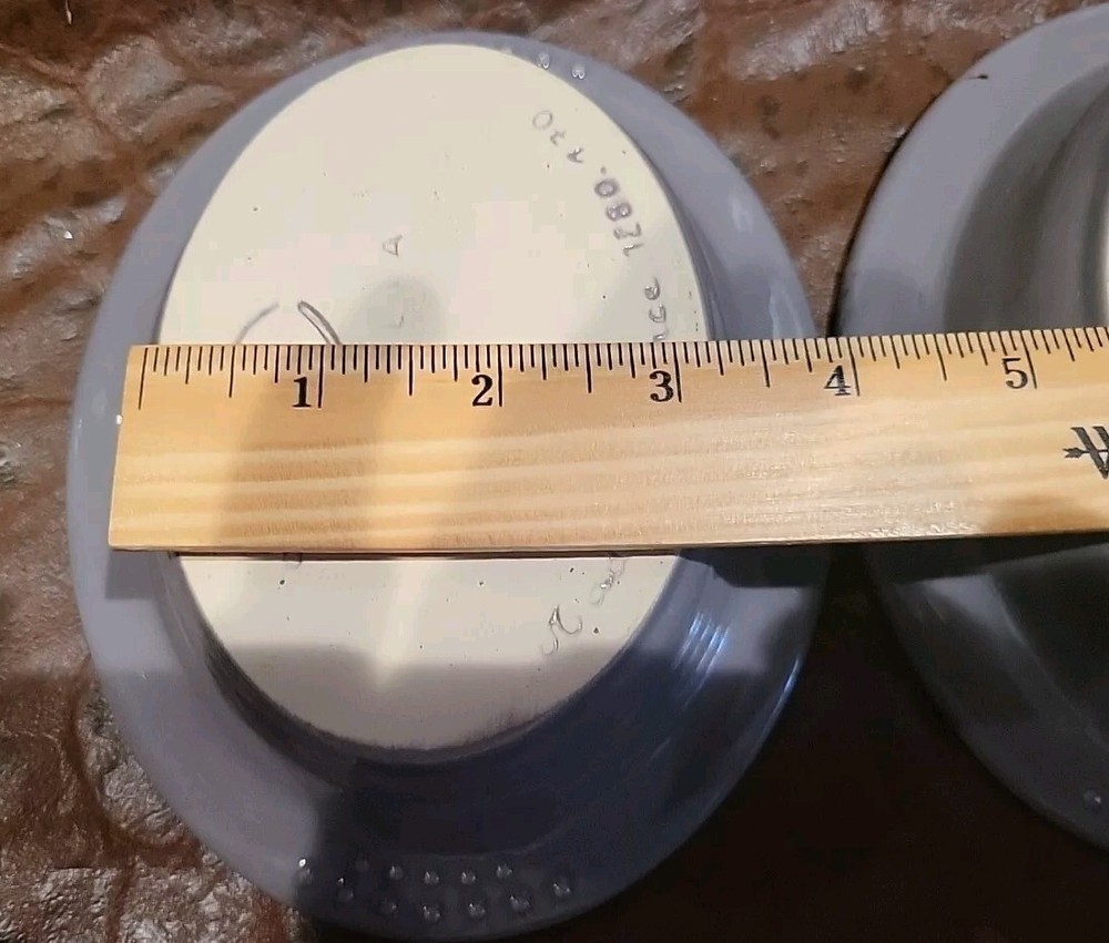 [2] Two Small APPOLIA Roasting Baking Individual Casseroles Grey. 8oz Cap.