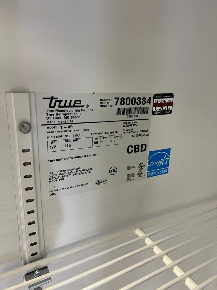 True Fridge Model T-49