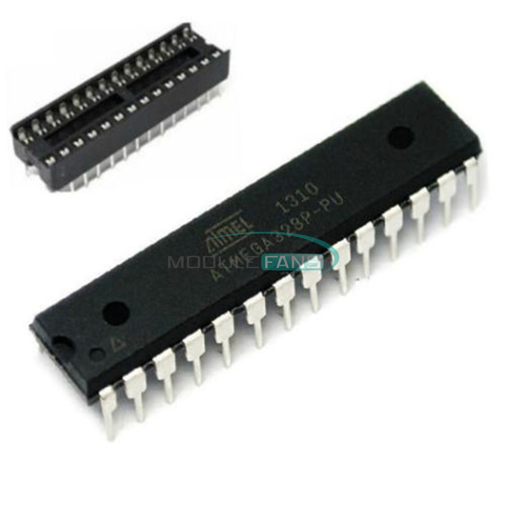 ATmega328P-PU with Arduino UNO Bootloader ATMEL DIP28 + DIP SOCKET
