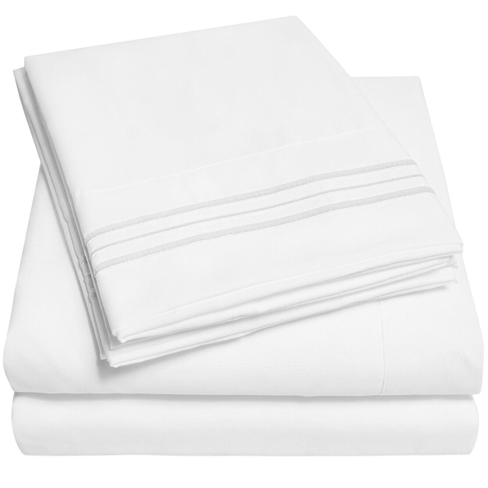 Split Top Flex King Sheet 4 pc set For Sleep Number Bed 1900 Count Deep Pockets