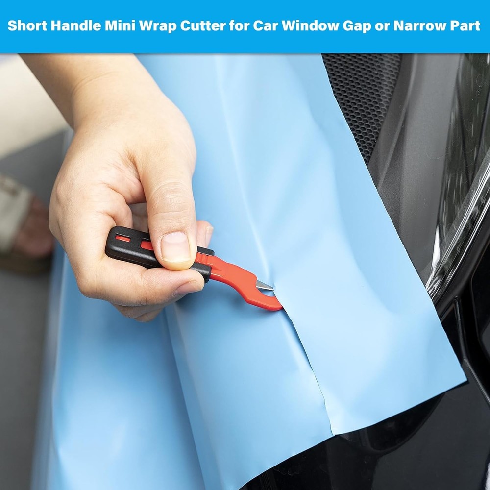 Precision vinyl wrap safety cutter tool