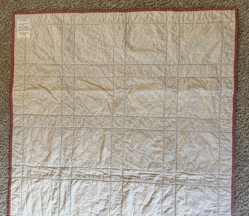 Vintage 90s Patchwork Quilt Chintz Botanical Floral Embroidery Basic Snowball
