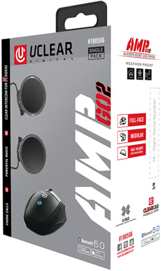 U-Clear UClear Amp GO2 Bluetooth Communicator Motorcycle Street Bike 180506