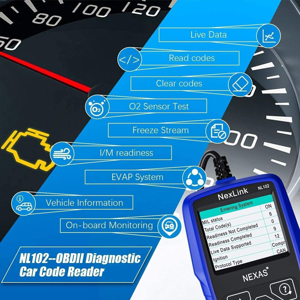 Nexas NL102 Heavy Duty Truck & Car HD OBD2 Diagnostic Code Reader Engine Check