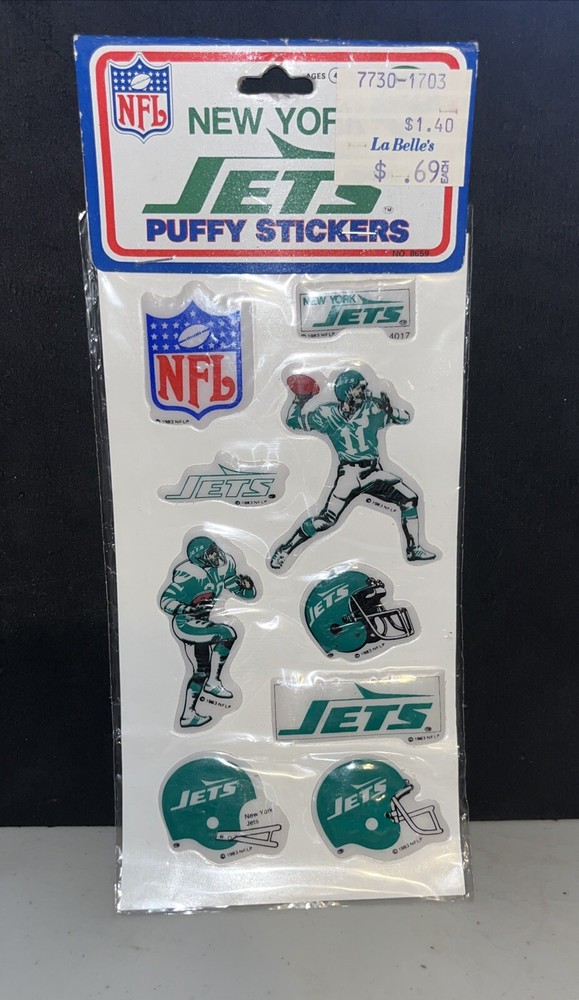 NEW Vintage 80’s Imperial NFLSticker Sheet - JETS -