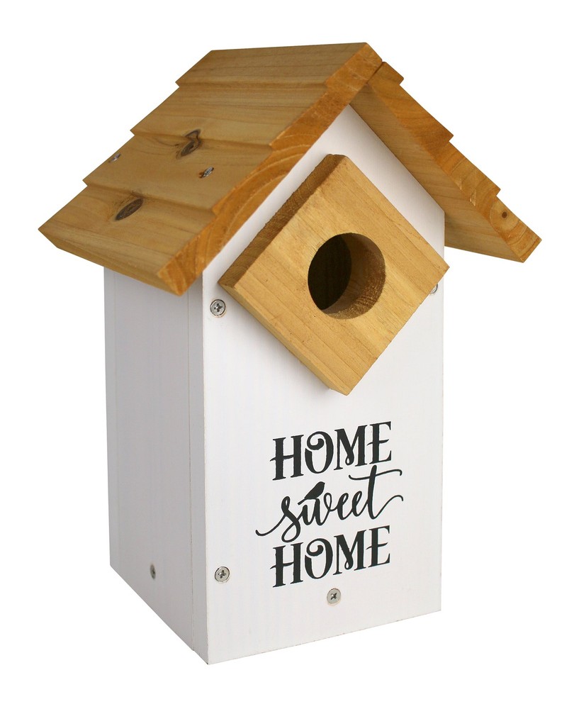 Farmhouse Cedar Bluebird House White