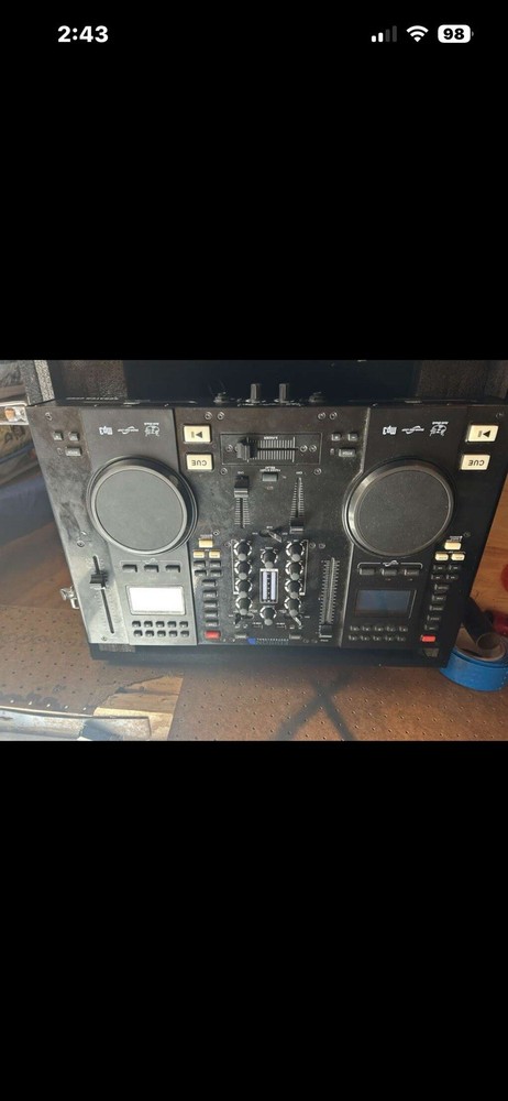 Professional SCRATCH 2500 Double Deck DJ Controller Black w/ Case