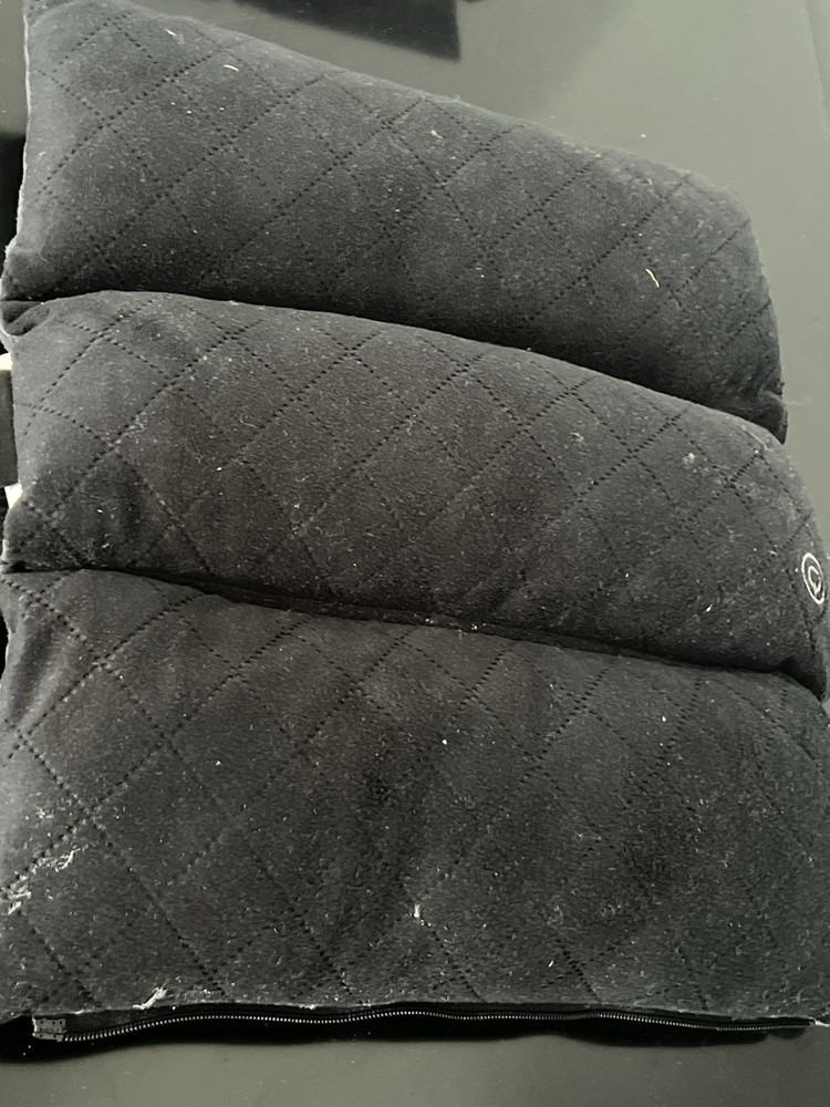 Gray and Black Quilted Rectangular Bed Pillow for Bedroom