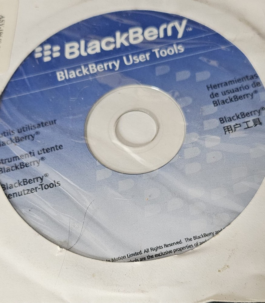 Blackberry User Tools Software Windows Computer PC CD-ROM 2006 Disc & Manual