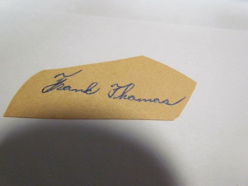 Frank Thomas autographed Cut/Index Card