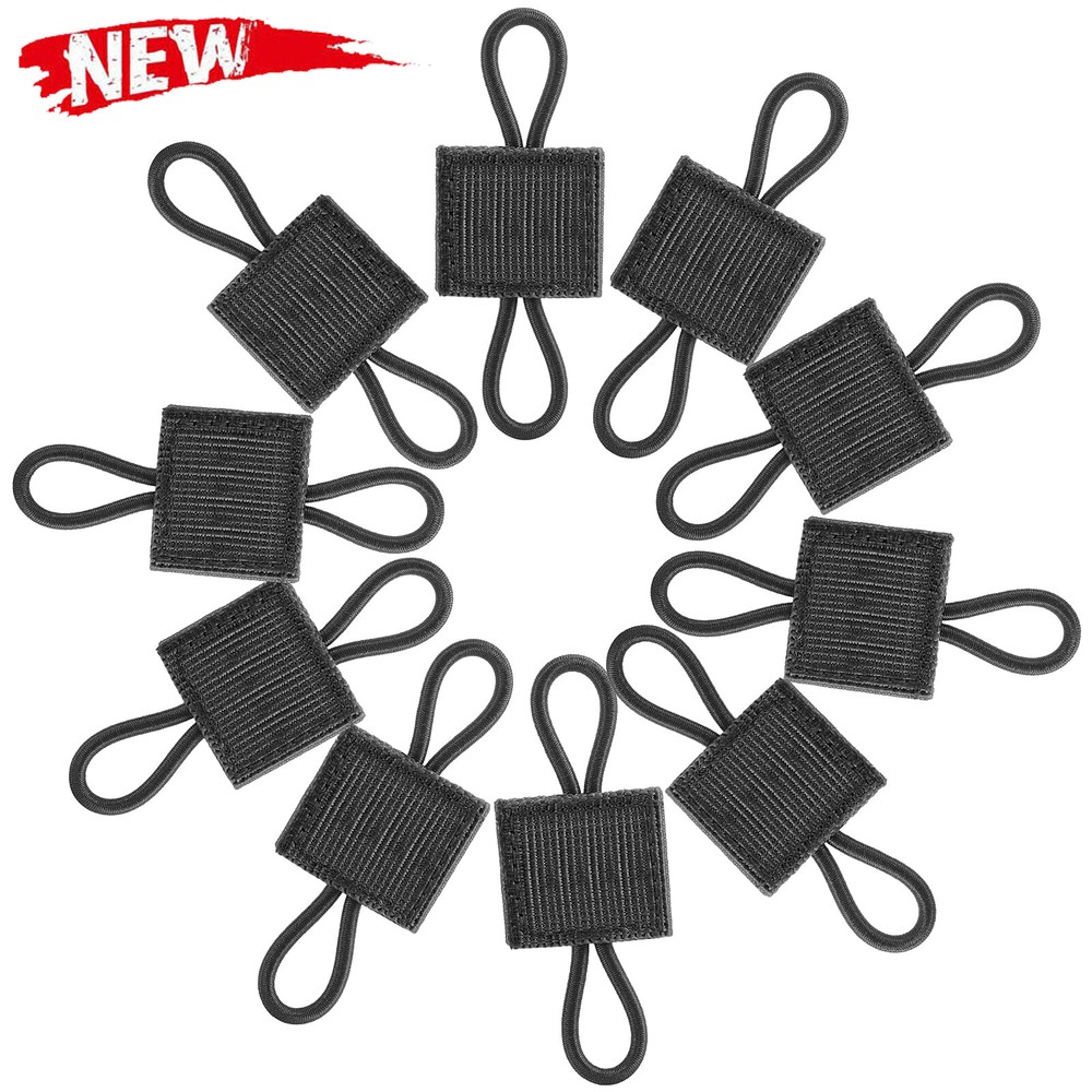 10 Tactical Gear Holder Clip Molle Web Dominator Elastic Strings Buckle Backpack
