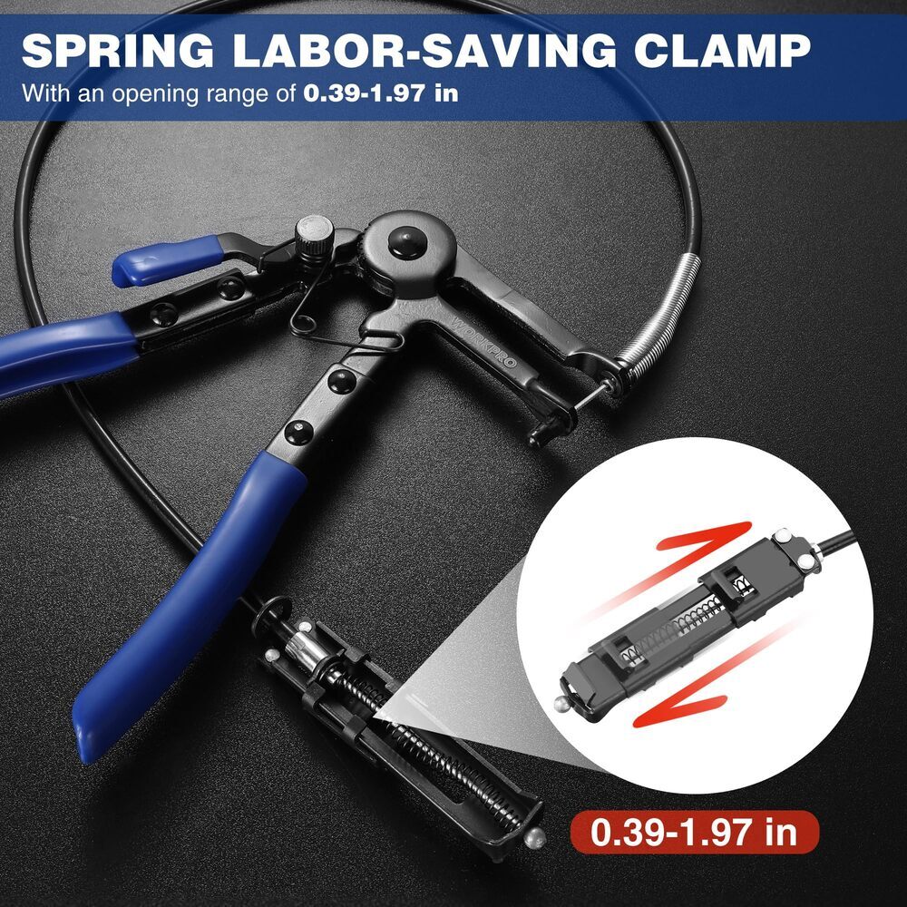 WORKPRO 27" Flexible Hose Clamp Plier Spring Plier Automotive Clamp Removal Tool