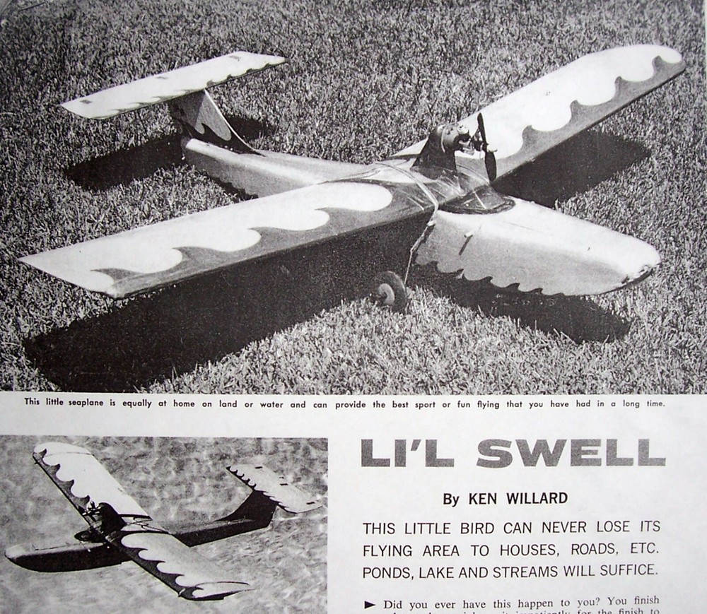 Ken Willard LI’L SWELL PLAN + CONSTRUCTION ARTICLE for 33" RC Model Airplane