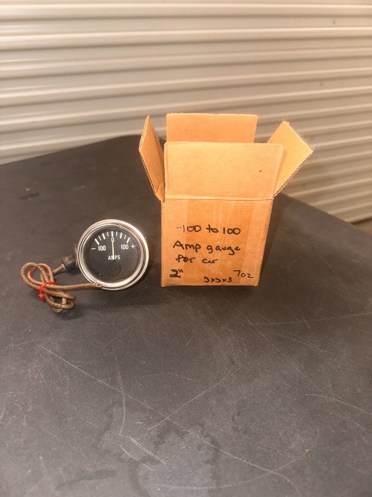 100-100 Amp Car Gauge 2" Analog Panel Meter - Vintage or Custom Dash