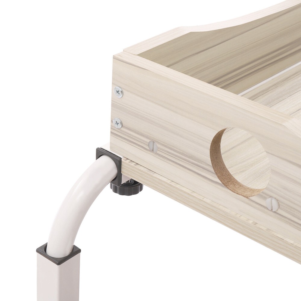 Over bed Table Desk Rolling Height Adjustable Laptop Computer Desk Cart For Home