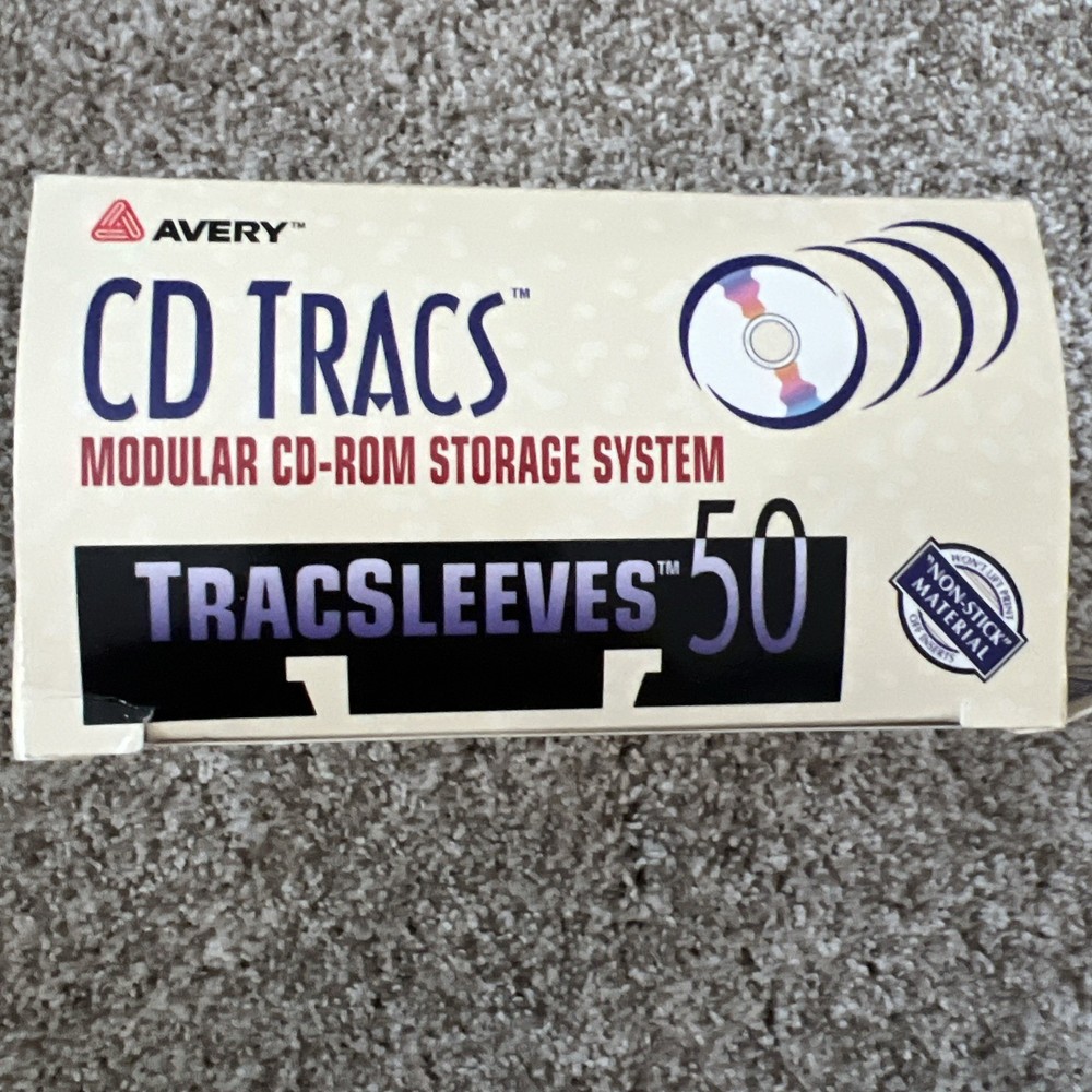 Avery CD Tracs Modular CD-ROM Storage System TracSleeves 50