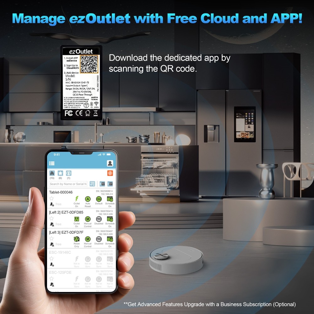 ezOutlet Type-C Auto Reboot, Metering, Automatic Power-Reset Devices
