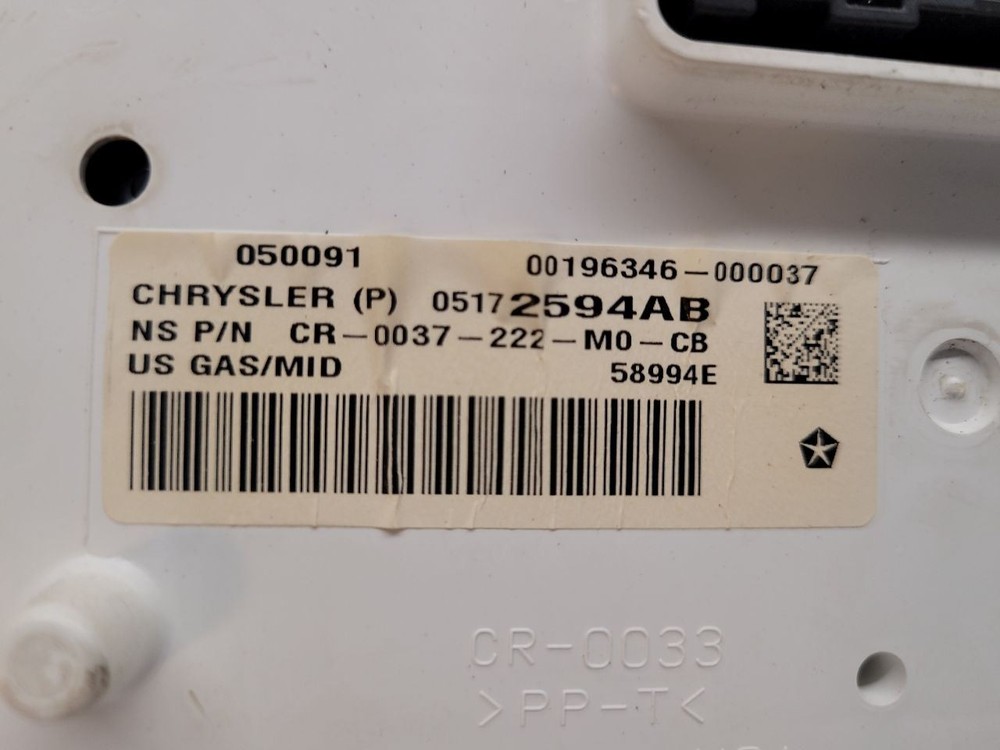 2009 09 DODGE NITRO Speedometer Cluster MPH 05172594AB